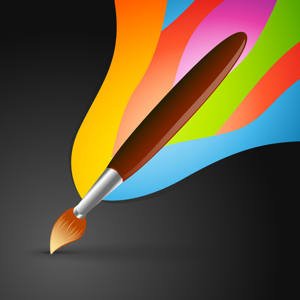 Illustration of paintbrush - Вектор,изображение