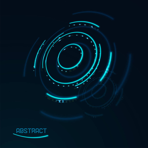 Abstract futuristic blurred circles - Vector, Image