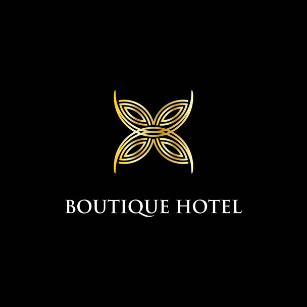 moderní Boutique Hotel logo design inspirace, luxusní a chytrá vektorová ilustrace - Vektor, obrázek