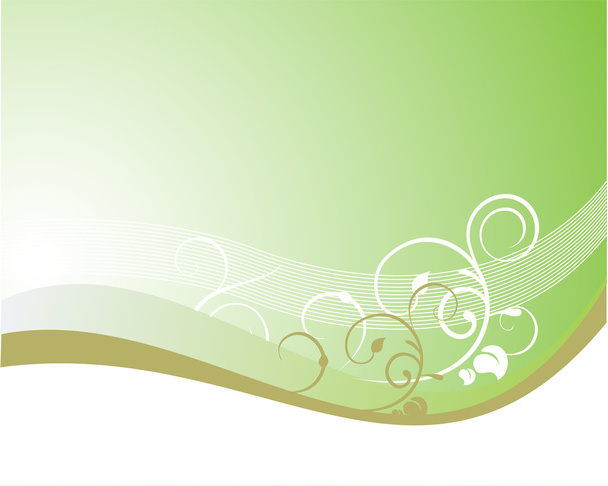 Green floral - Vector, Image