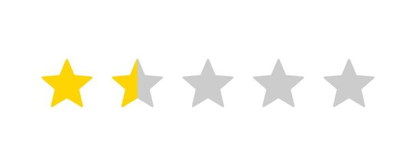 5 hvězdiček hodnocení zákaznického výrobku - Vektor, obrázek