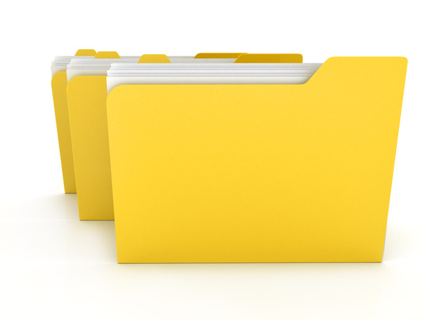 Yellow folders - Foto, imagen