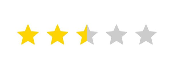 5 hvězdiček hodnocení zákaznického výrobku - Vektor, obrázek