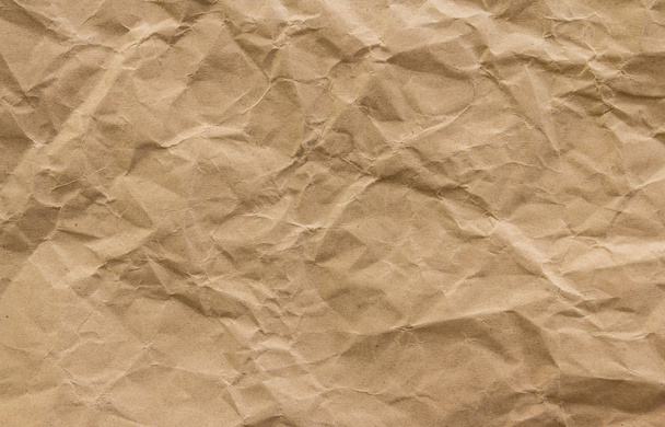 braune Falte Recyclingpapier Blatt Hintergrund, Kopierraum - Foto, Bild