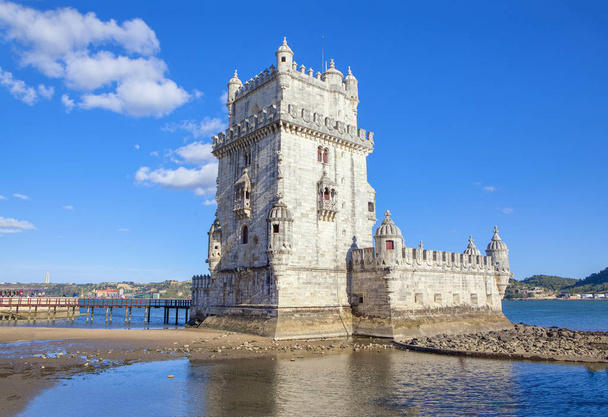 διάσημος πύργος Μπελέμ στη Λισαβόνα, Πορτογαλία  - Φωτογραφία, εικόνα