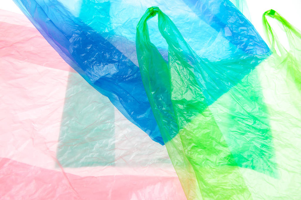 Kolorowe plastikowe tło torby - Zdjęcie, obraz