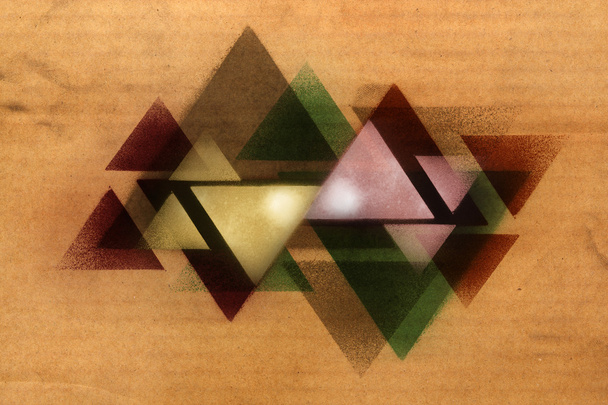 triangle spray painted illustration - Foto, afbeelding