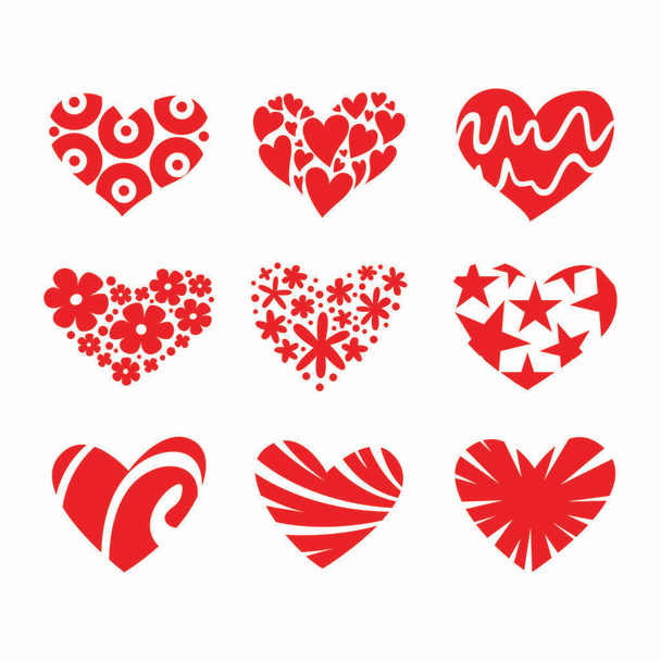 icono corazón rojo estilo plano, vector
 - Vector, Imagen