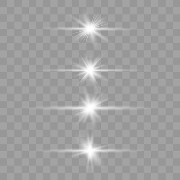White glowing light explodes - Vector, Image