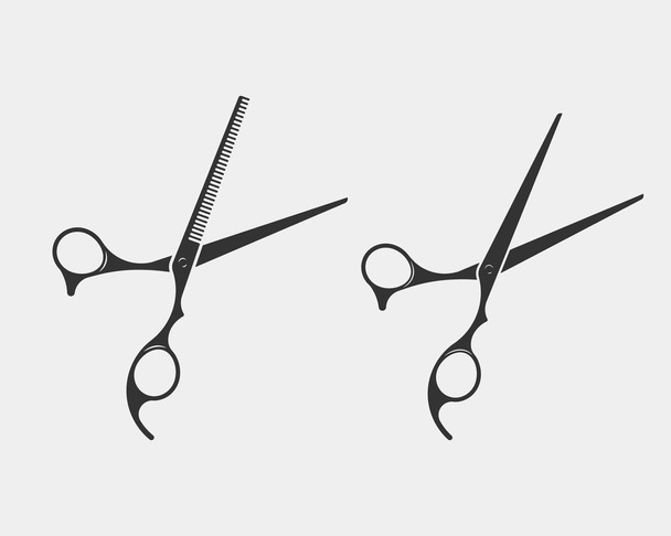 Set hair cut scissor icon. Scissors vector design element or log - Vector, Image