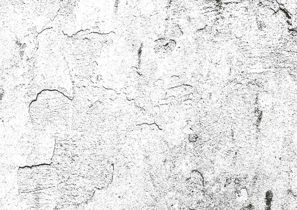 Distressed Overlay Textur von rissigem Beton - Vektor, Bild