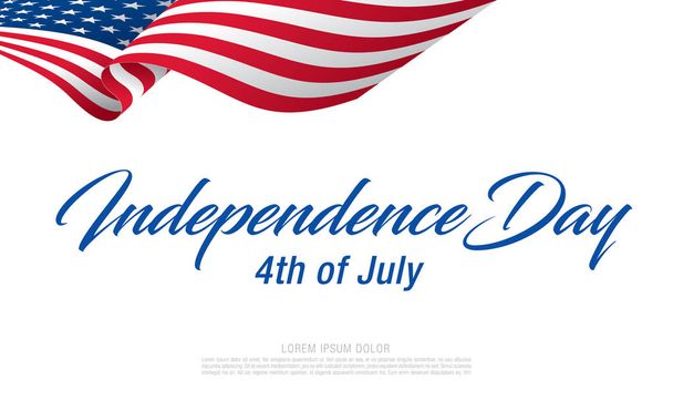 stylish independence day banner, vector illustration - Vector, Imagen