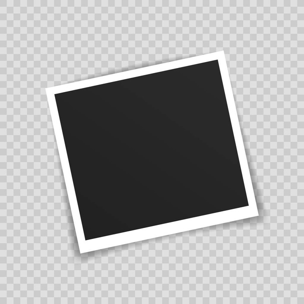 Vector foto frame Mockup ontwerp. Fotolijstjes op plakband geïsoleerd op transparante achtergrond. Vector illustratie - Vector, afbeelding
