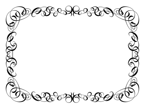Calligraphy ornamental decorative frame - Vektor, Bild