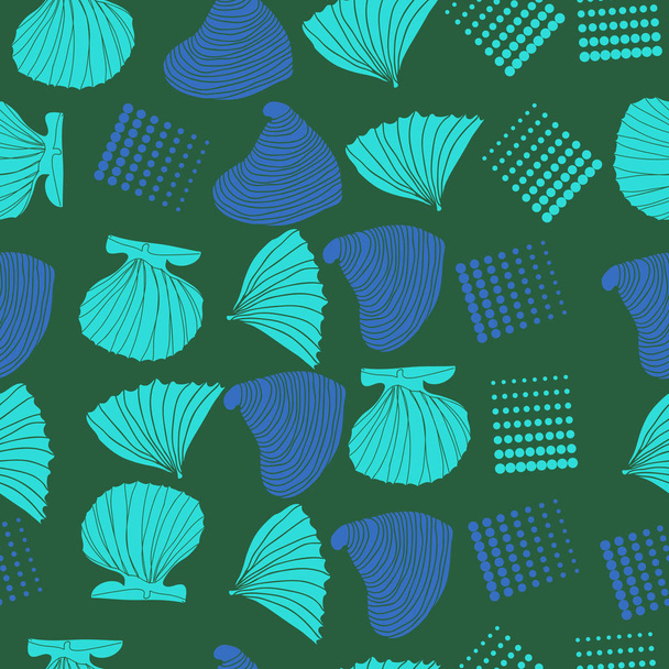 seashells abstract background vector illustration  - Vettoriali, immagini