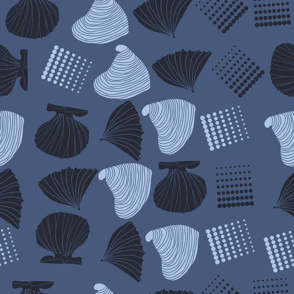 seashells abstract background vector illustration  - Διάνυσμα, εικόνα
