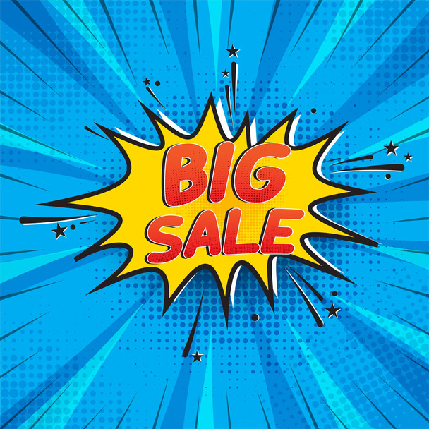 Банер Big Sale зі стилем коміксів поп-арту
 - Вектор, зображення