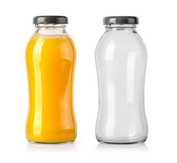 portakal suyu ve boş şişeler  - Fotoğraf, Görsel