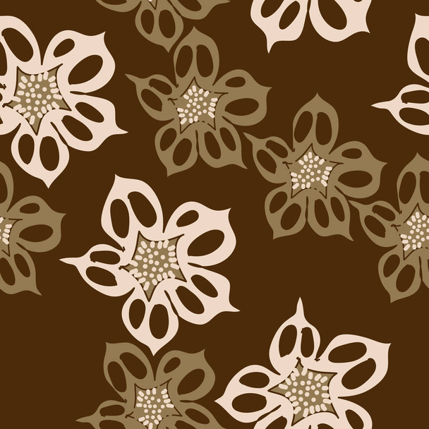 Seamless abstract pattern with colorful flowers - Vektori, kuva
