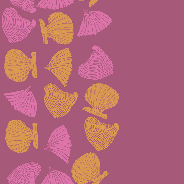 Seamless abstract shell pattern, vector background - Vector, Image