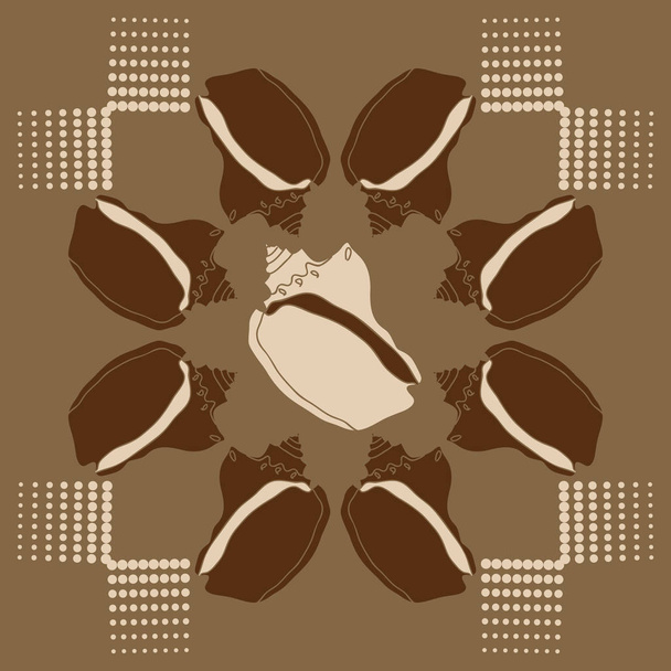 set of seashells vector illustration  - Διάνυσμα, εικόνα