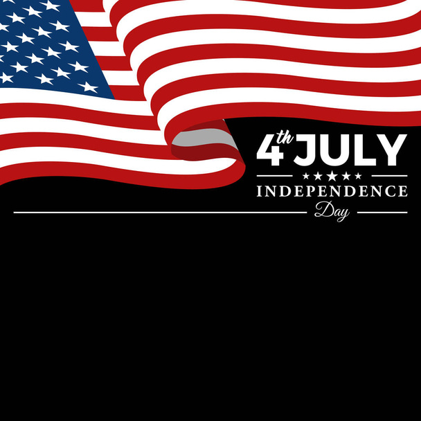 Nowoczesny czwarty lipca Stany Zjednoczone Święto Niepodległości flaga tło nagłówek banner niebieski i czerwony kolor dla osobistych i wszystkich firm firmy z High End Look - Wektor, obraz