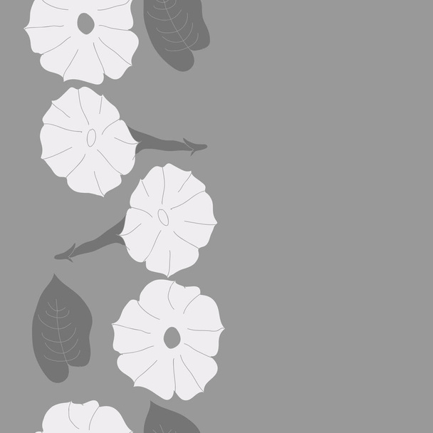 Seamless pattern of abstract simple flowers - Vektori, kuva