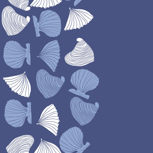 Seamless abstract shell pattern, vector background - Vector, Imagen