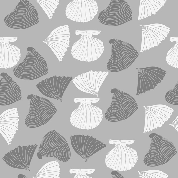 Seamless abstract shell pattern, vector background - Wektor, obraz