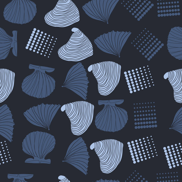 seashells abstract background vector illustration  - Vektör, Görsel