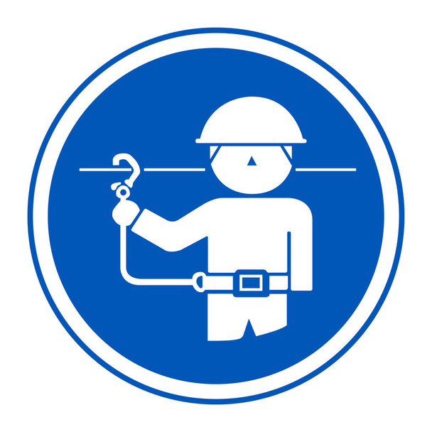 PSA Icon.Use Sicherheitsgurte Symbol Zeichen isoliert auf weißem Hintergrund, Vektor Illustration EPS.10  - Vektor, Bild