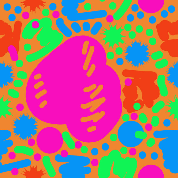 Абстрактний візерунок з крапками, плямами, мазками пензля, Векторні ілюстрації
 - Вектор, зображення