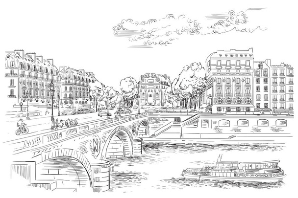 Векторні малюнок ручної Париж 7 - Вектор, зображення