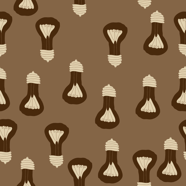 set of light bulbs on colored background - Vetor, Imagem
