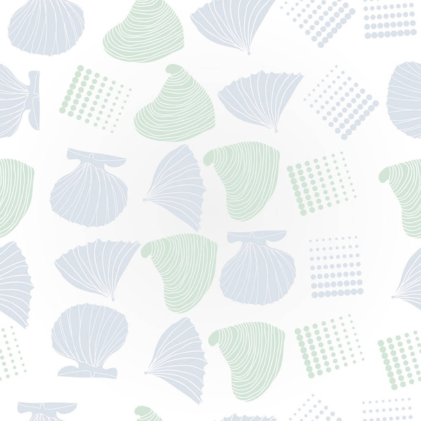 seashells abstract background vector illustration  - Vektör, Görsel