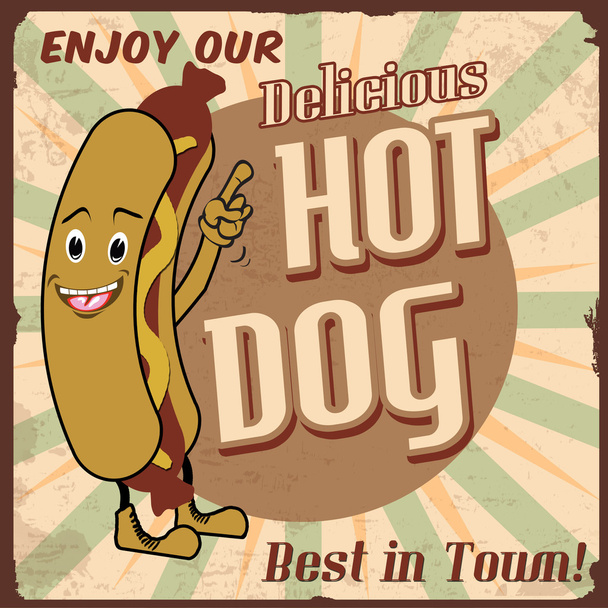 cartaz de cachorro-quente
 - Vetor, Imagem