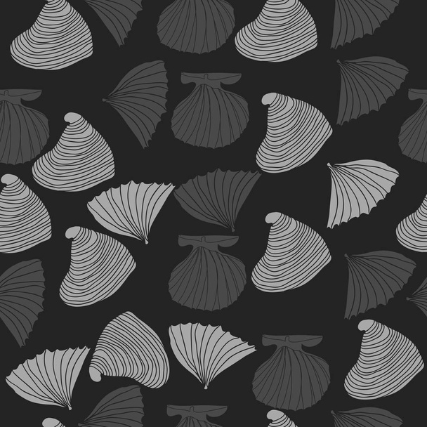 Seamless abstract shell pattern, vector background - Vektor, Bild