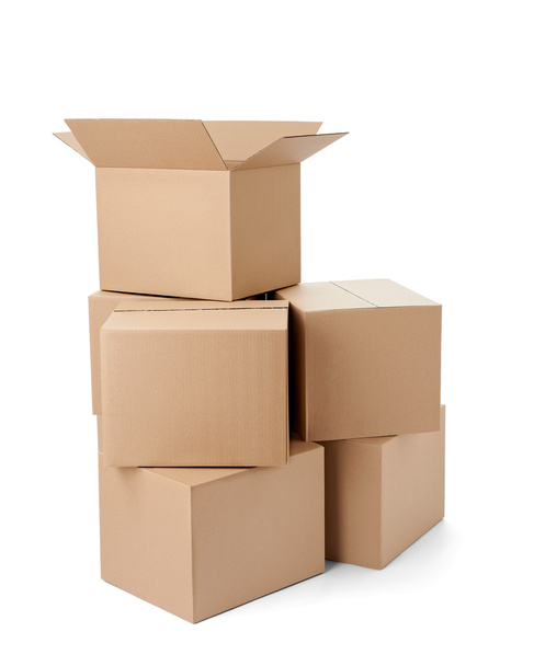cardboard box package moving transportation delivery - Foto, Imagem