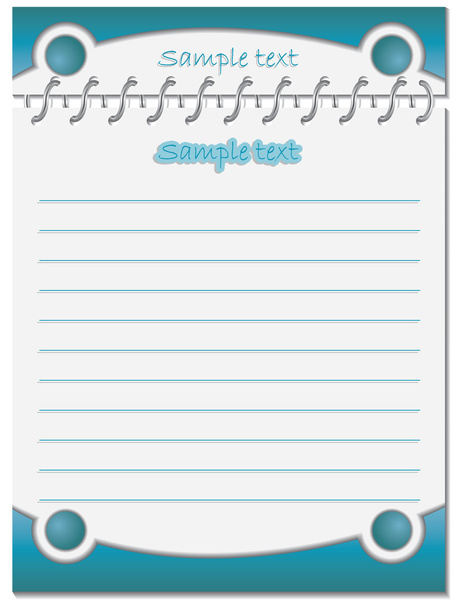 Cuaderno de diseño azul
 - Vector, Imagen