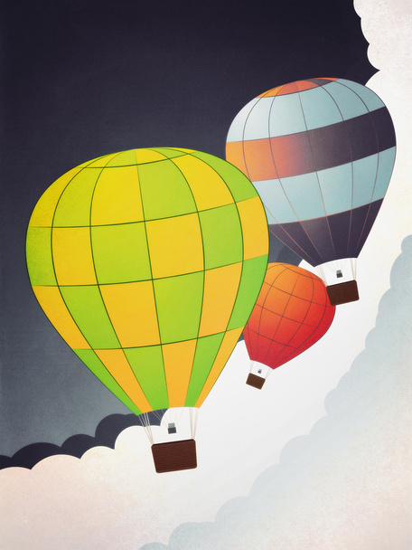 αερόστατα στον ουρανό - Φωτογραφία, εικόνα