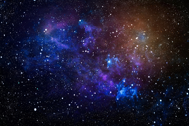Πανοραμική ψάχνει στο βαθύ διάστημα. Σκοτεινή νύχτα ουρανό γεμάτο αστέρια. Το νεφέλωμα στο διάστημα. - Φωτογραφία, εικόνα