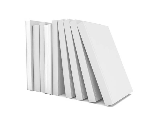 3d renderizado de una pila de libros sobre fondo blanco - aislado
 - Foto, imagen