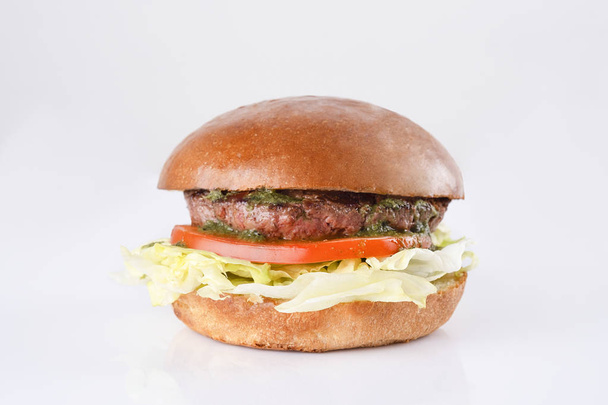 fresh tasty burger isolated on white background - Fotó, kép