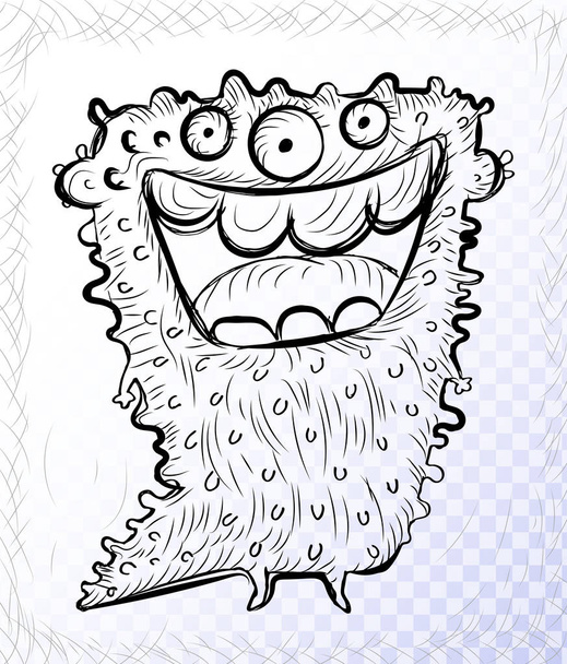 Esboço de monstro bonito scribble ou doodle fantasia alienígena
 - Vetor, Imagem
