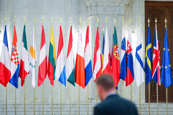 Estados miembros de la Unión Europea banderas uno al lado del otro
 - Foto, imagen