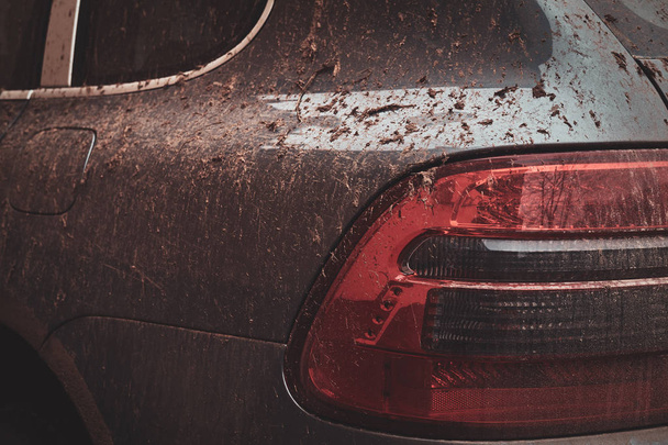 Closeup photo shoot of very dirty car - Photo, Image