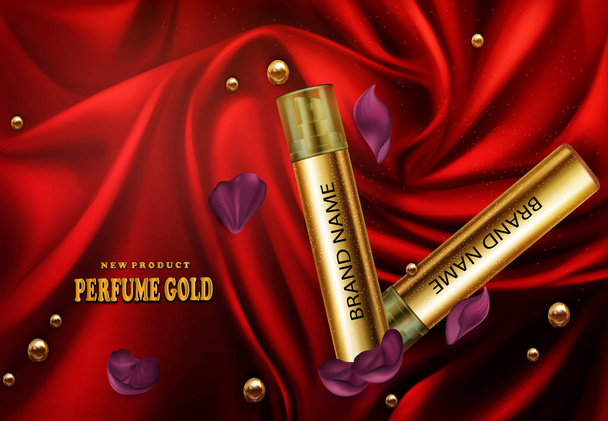 nowe luksusowe parfume złoto - Wektor, obraz
