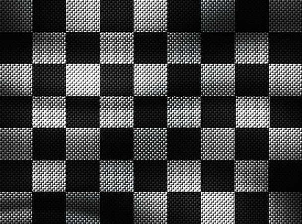 arbon fiber background. checkered pattern. 3d illustration mater - Photo, Image