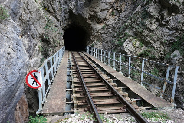 Tunnel in Vouraikos gorge - Photo, Image