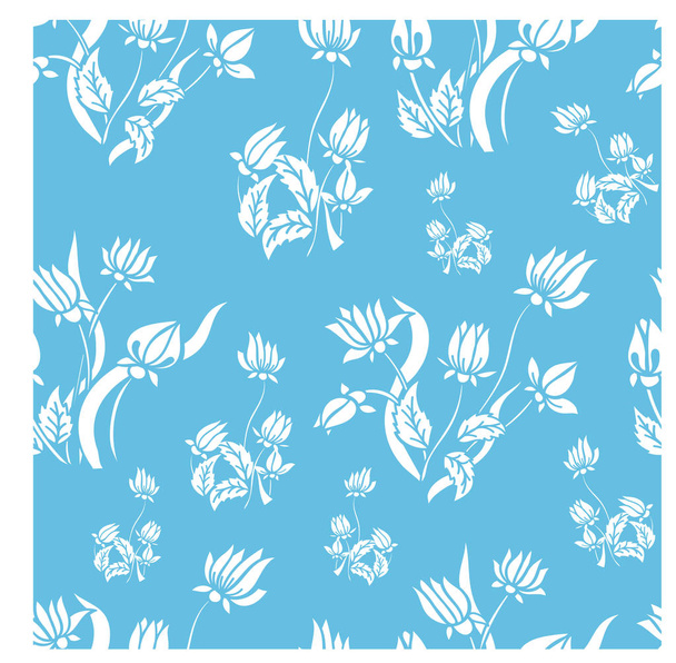 pattern flowers white seamless background drawing sketch - Vecteur, image